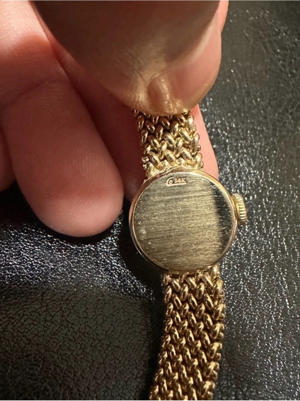 Rolex Women's Gold Bracelet Watch with Textured Woven Band - Picture 3 of 3